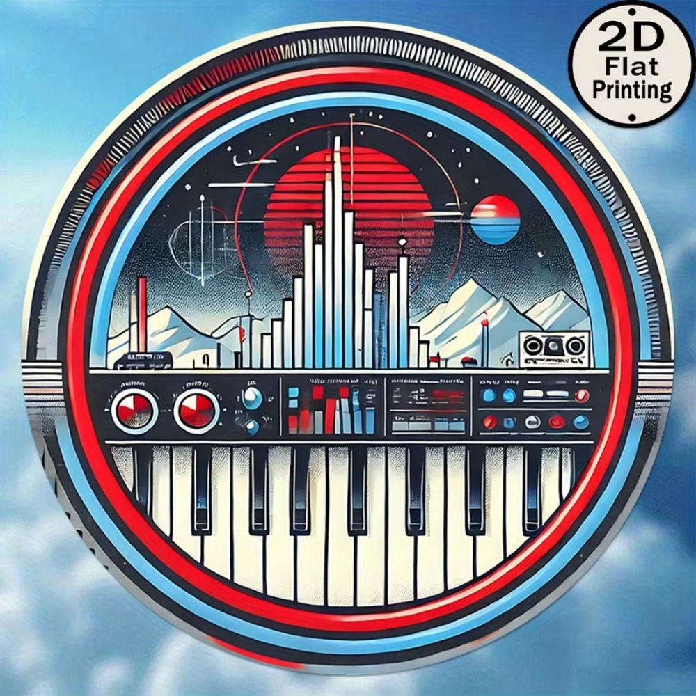 Tech Office Wall Art - HELLOYOUNG Retro Synthesizer Wall Art Metal