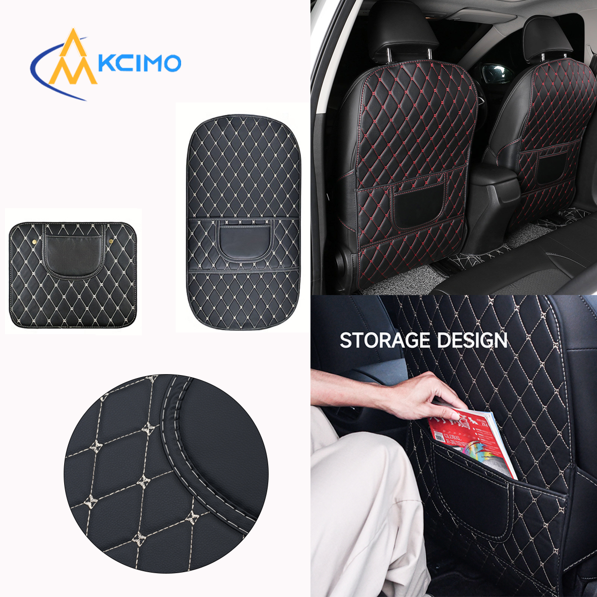 Surge Protector Rack - New PU Leather Car Seat Back