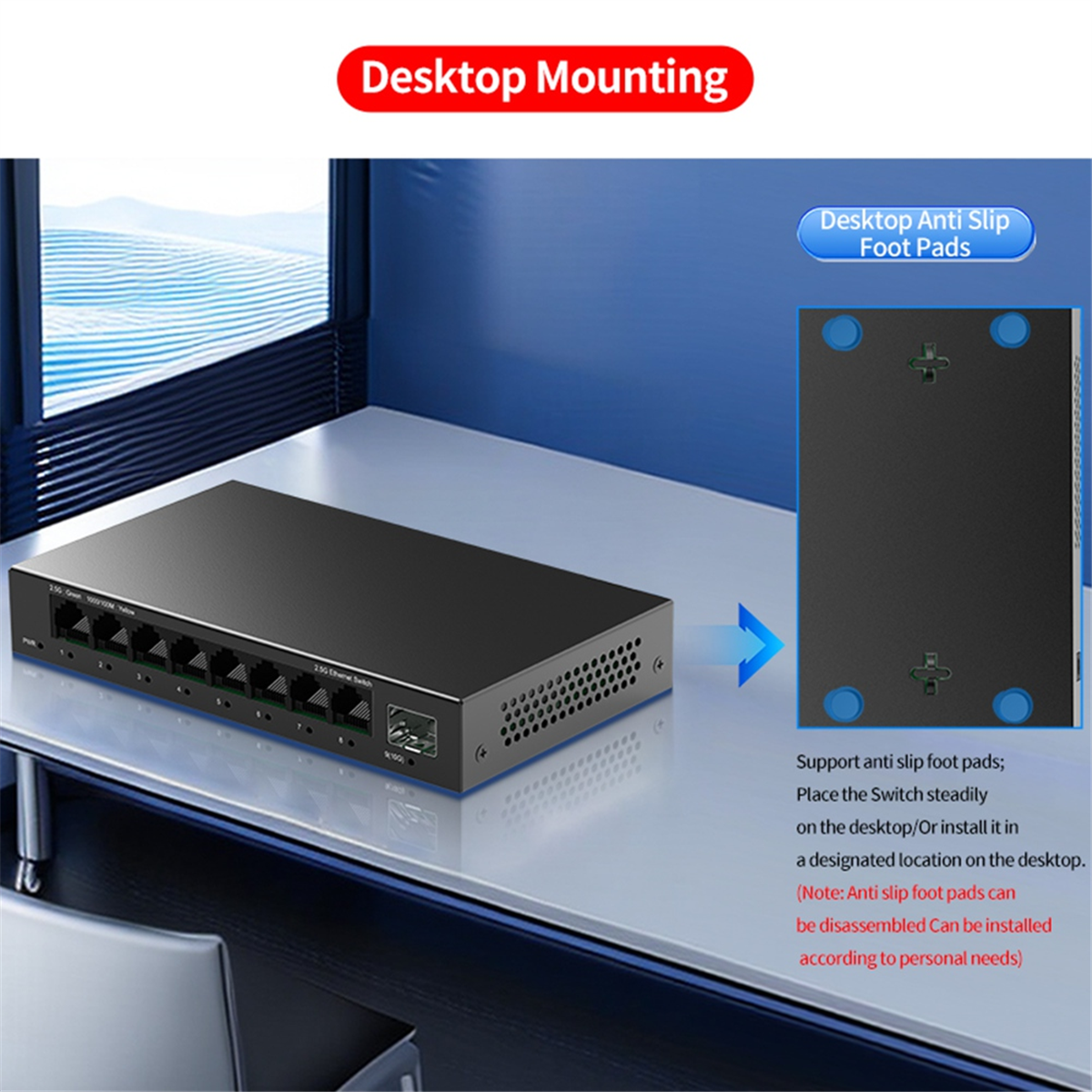 Ethernet Switch 8 Port - MARQ 2.5Gb 8 Port Network Switch