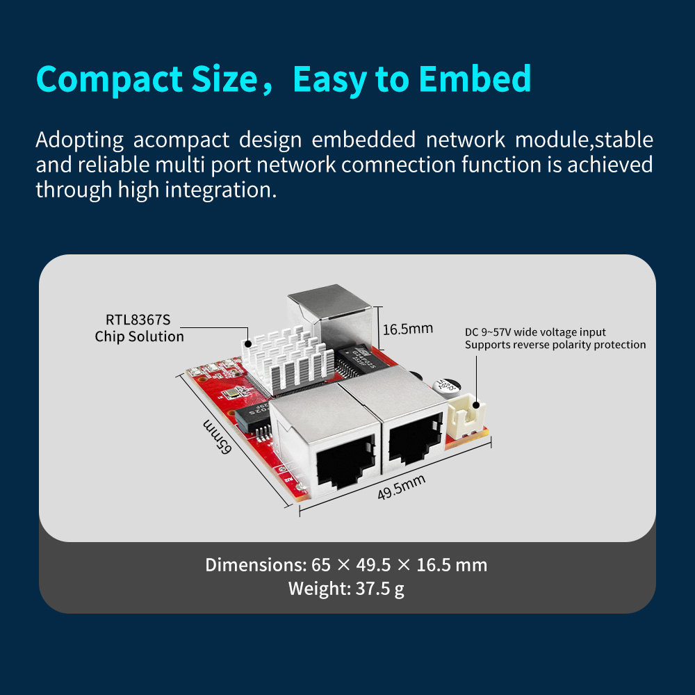 ONTi Mini 3/5 ports 10/100/100 - Ethernet Switch 8 Port incelemesi ve fiyatı