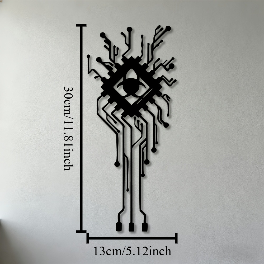 Modern Biohazard Eye Metal Wal - Tech Office Wall Art incelemesi ve fiyatı