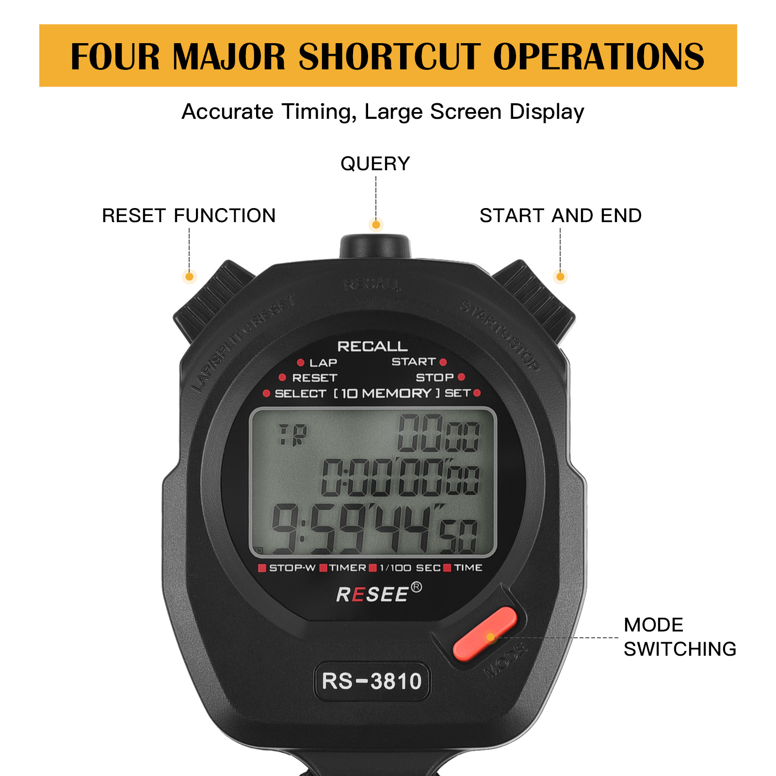 Sports Stopwatch Timer 100 Mem - Digital Timer Countdown incelemesi ve fiyatı