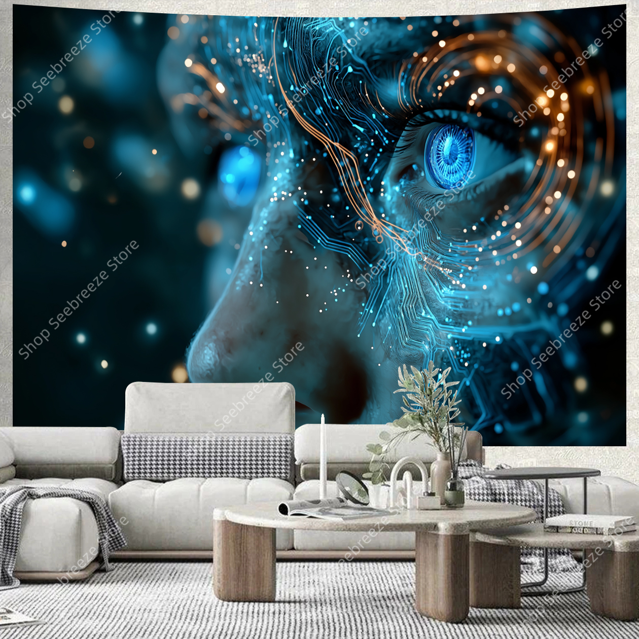 Cyberpunk Circuit Board Tapest - Tech Office Wall Art incelemesi ve fiyatı