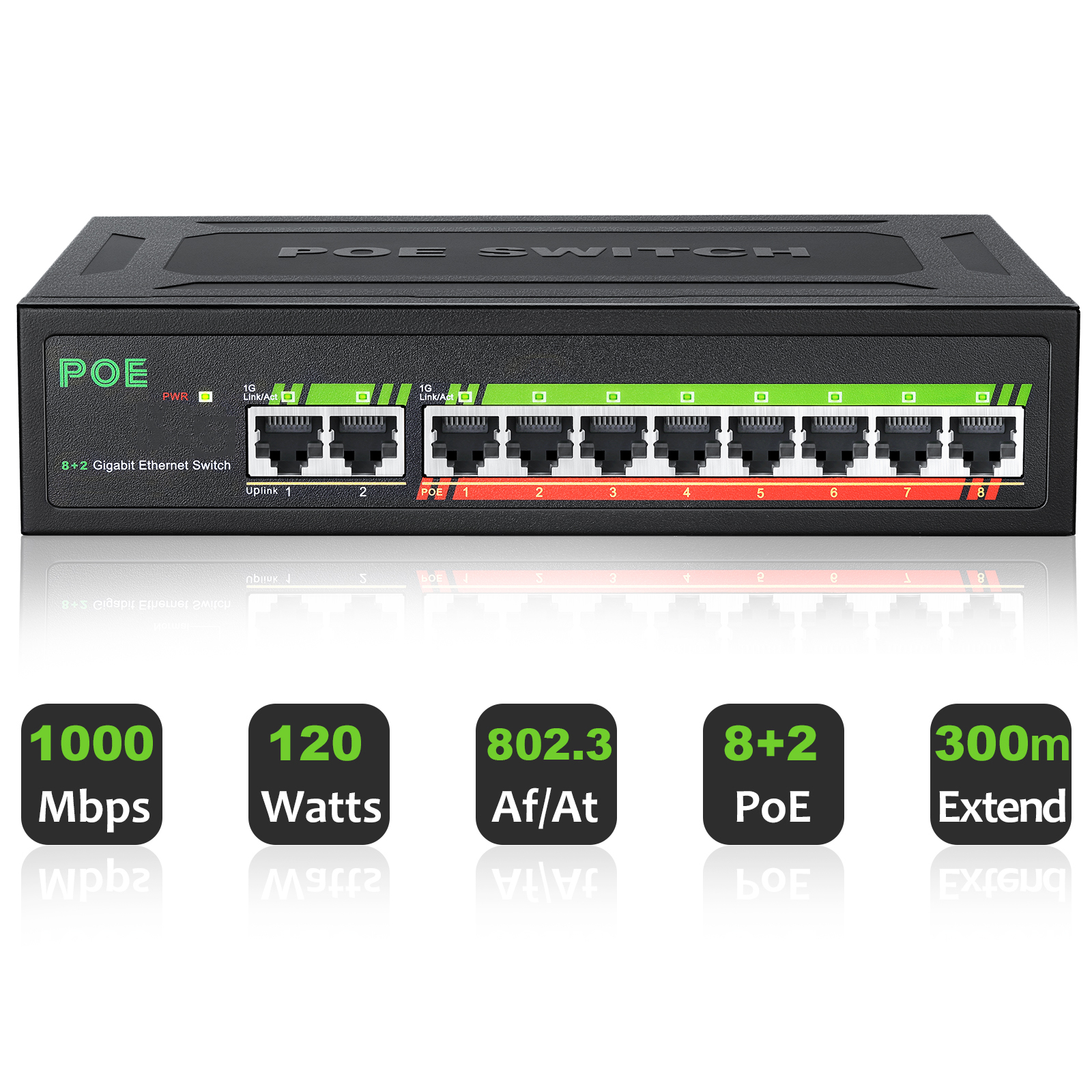 10 Ports Gigabit Switch1000Mbp - Ethernet Switch 8 Port incelemesi ve fiyatı