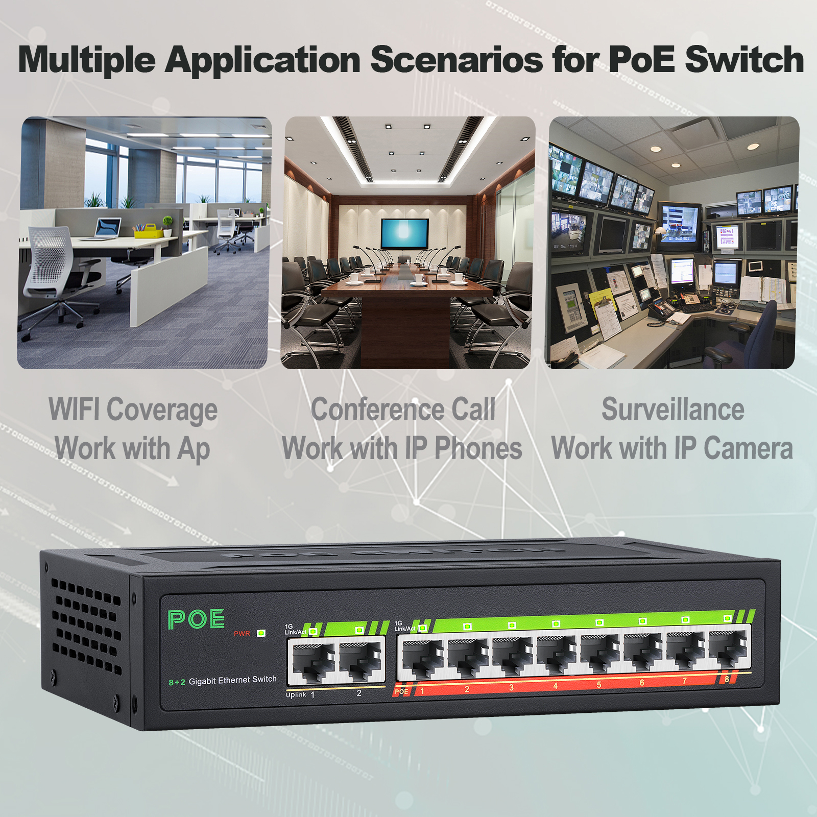10 Ports Gigabit Switch1000Mbp - Ethernet Switch 8 Port incelemesi ve fiyatı