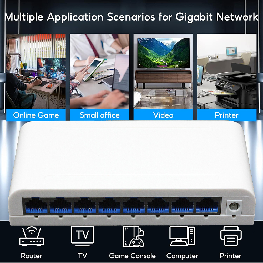 RJ45 5/8 port 10/100/1000Mbps  - Ethernet Switch 8 Port incelemesi ve fiyatı