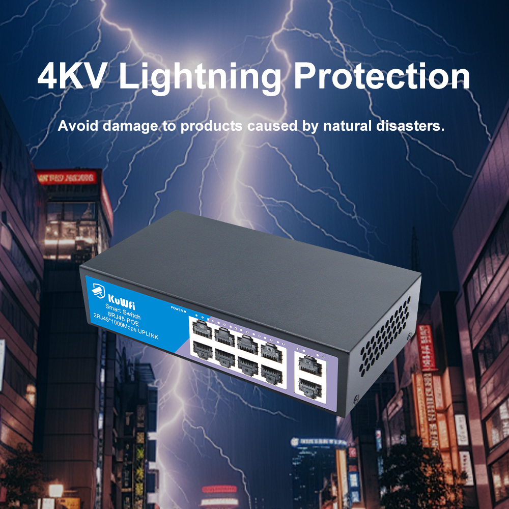 KuWFi POE Switch 4/8 Ports 100 - Ethernet Switch 8 Port incelemesi ve fiyatı