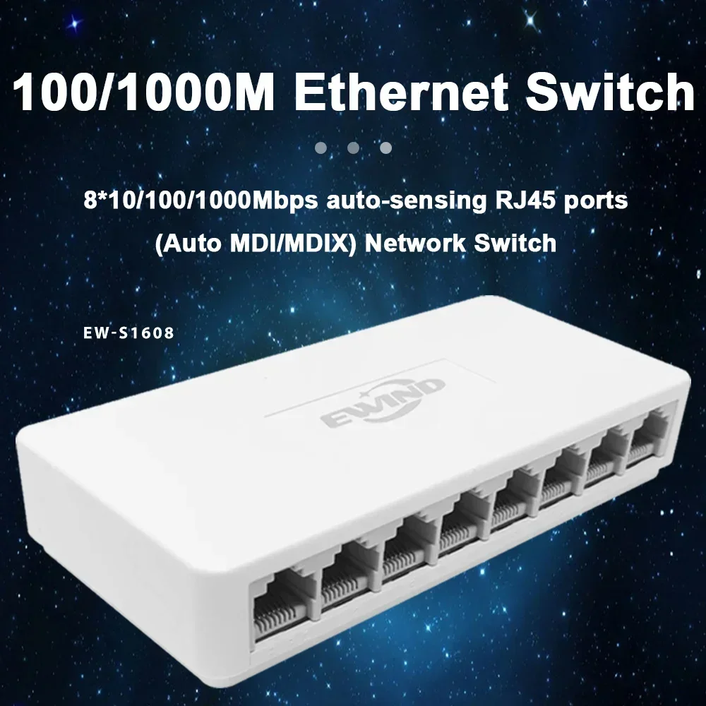 New 10/100/1000Mbps Ethernet S - Ethernet Switch 8 Port incelemesi ve fiyatı