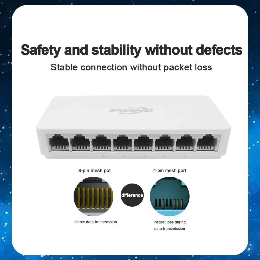 New 10/100/1000Mbps Ethernet S - Ethernet Switch 8 Port incelemesi ve fiyatı