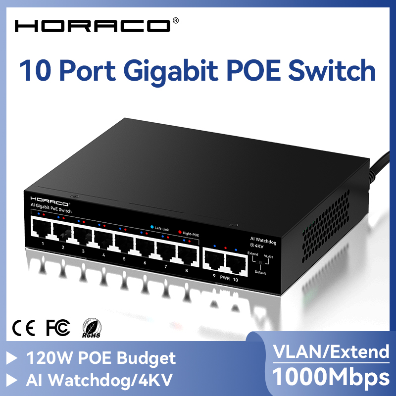 HORACO 8 Port Gigabit POE Swit - Ethernet Switch 8 Port incelemesi ve fiyatı