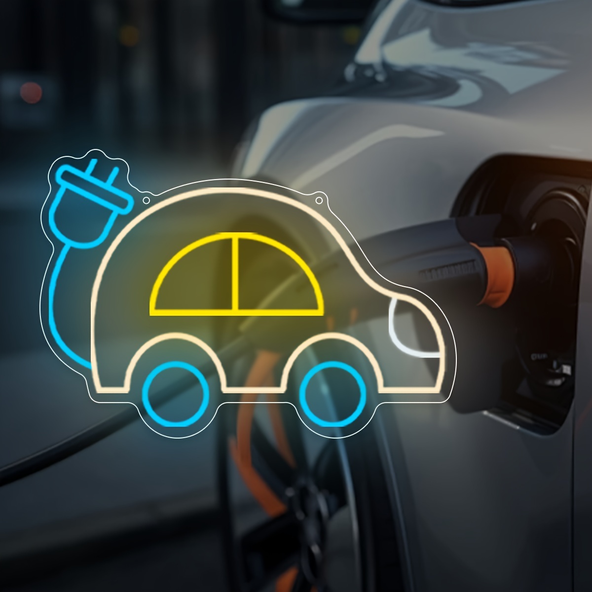 Electric Car Charging EV Theme - Tech Office Wall Art incelemesi ve fiyatı