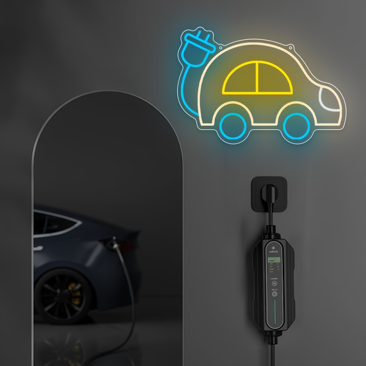 Electric Car Charging EV Theme - Tech Office Wall Art incelemesi ve fiyatı