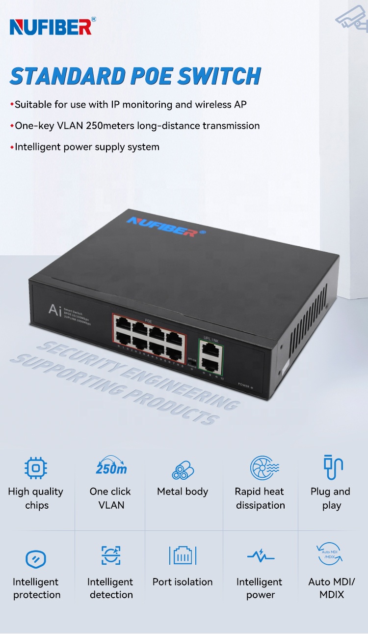 ODM & OEM Gigabit Ethernet 8 P - Ethernet Switch 8 Port incelemesi ve fiyatı